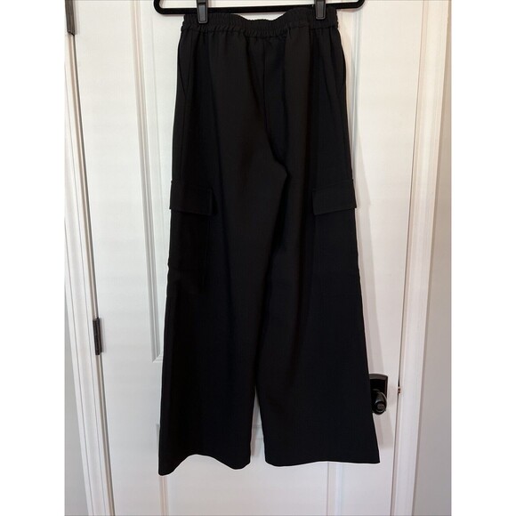 WAYF Black Wide Leg Cargo Trousers XS - Picture 5 of 7